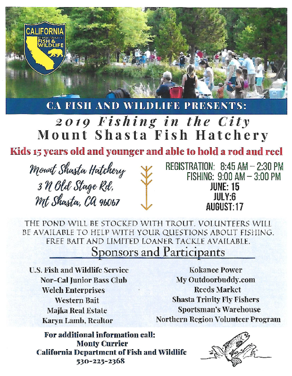 Kids Fishing Days Return to Mt Shasta Hatchery