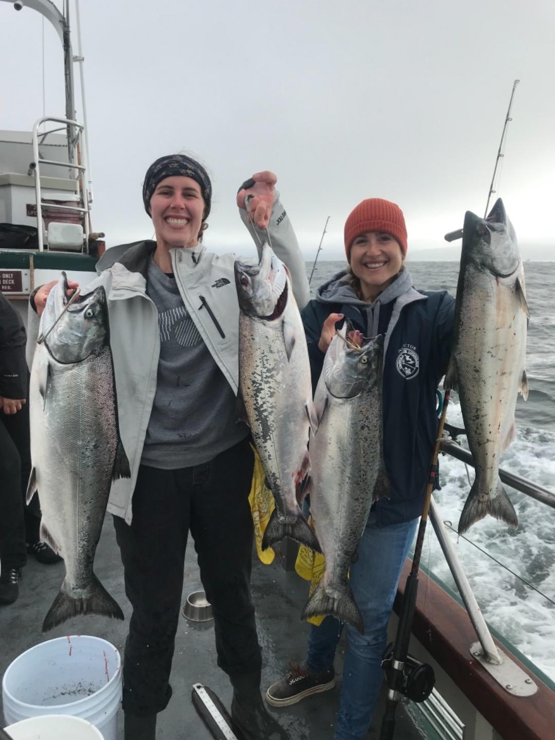 Lovely Martha gets 14 limits of salmon by 7:40am!!! WFO