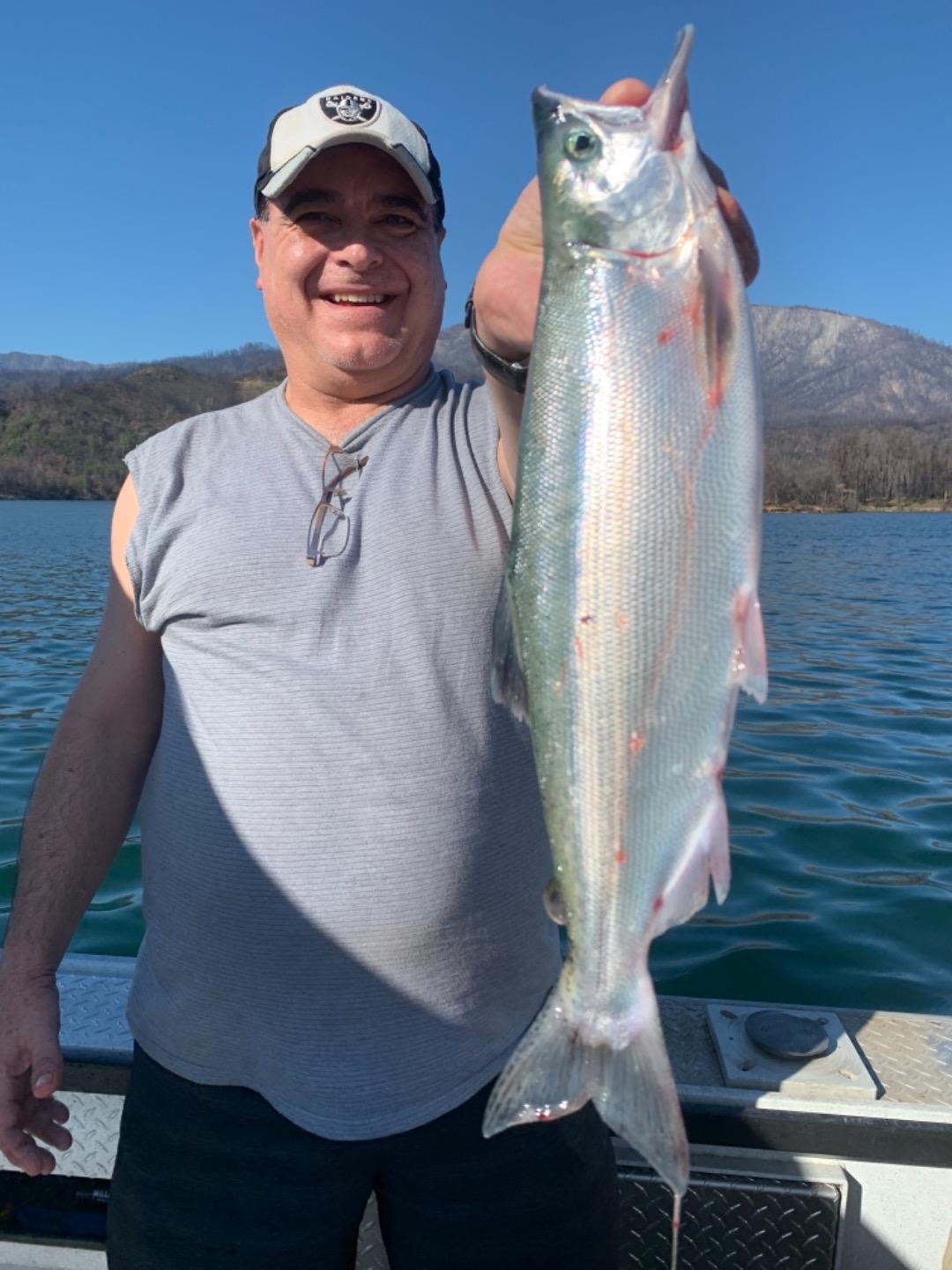 KOKANEE FISHING at Whiskeytown Lake  Easy 4 LIMITS during WHITECAPS 