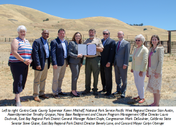 Park District Receives Land from U.S. Navy for Regional Park at Concord Naval Weapons Station