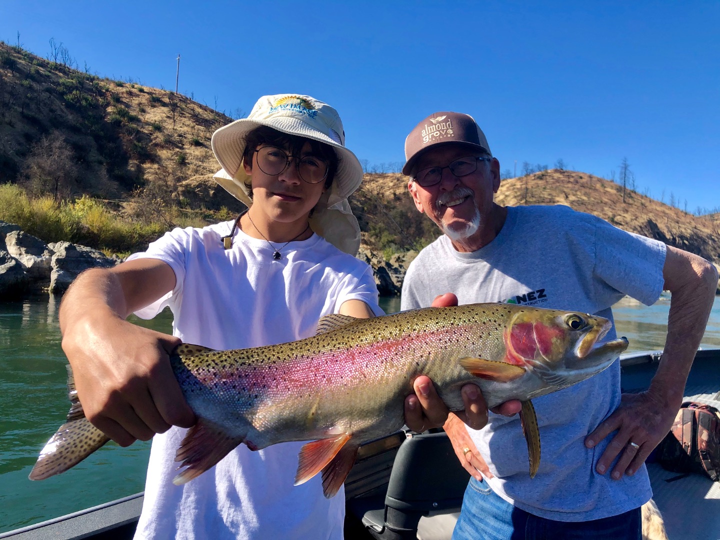 Fishing for steelhead/trout on 85 degree days!