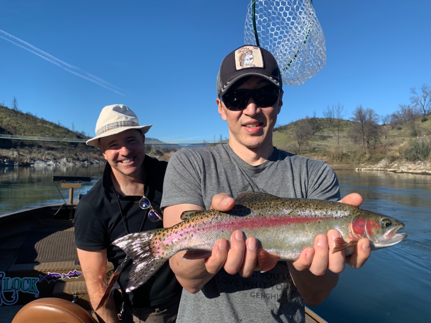Trout fishing on the river