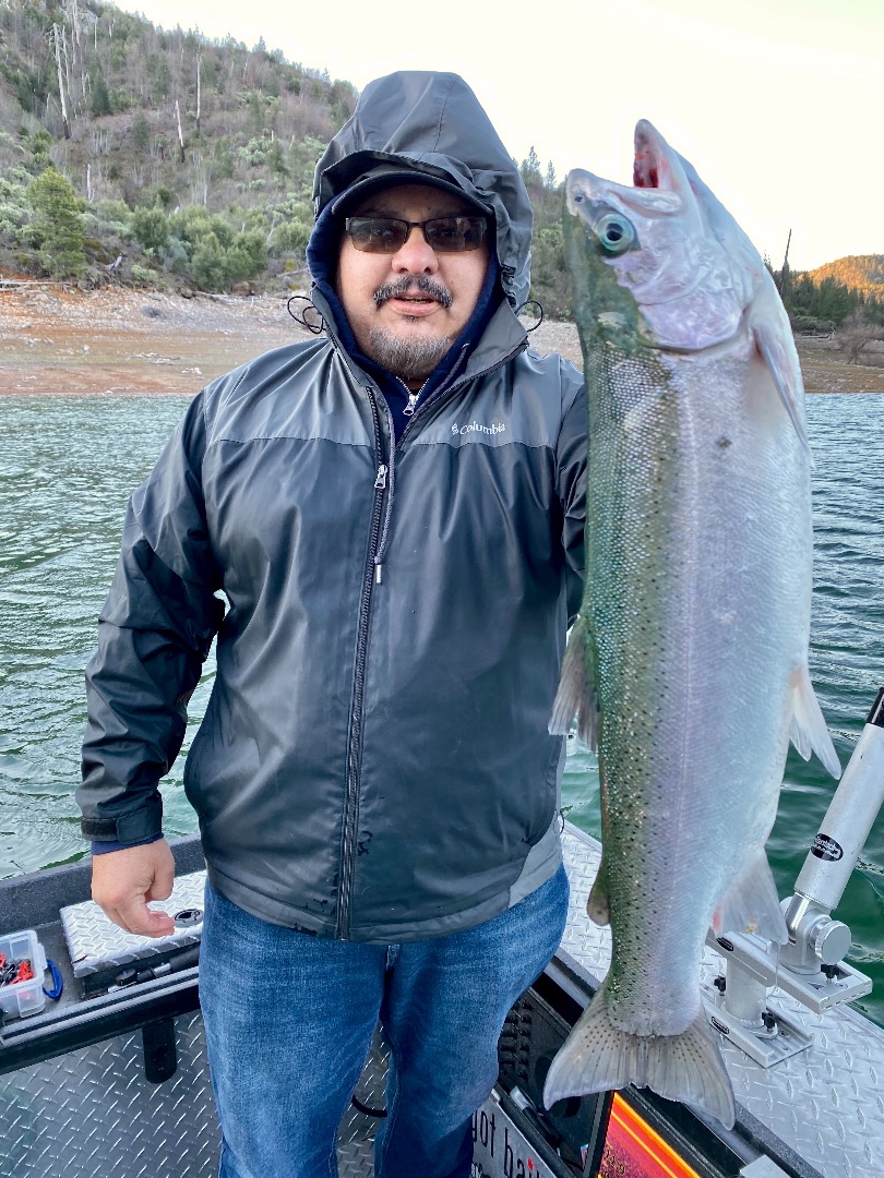 Fishing for Shasta Lake rainbow trout. — Jeff Goodwin Fishing