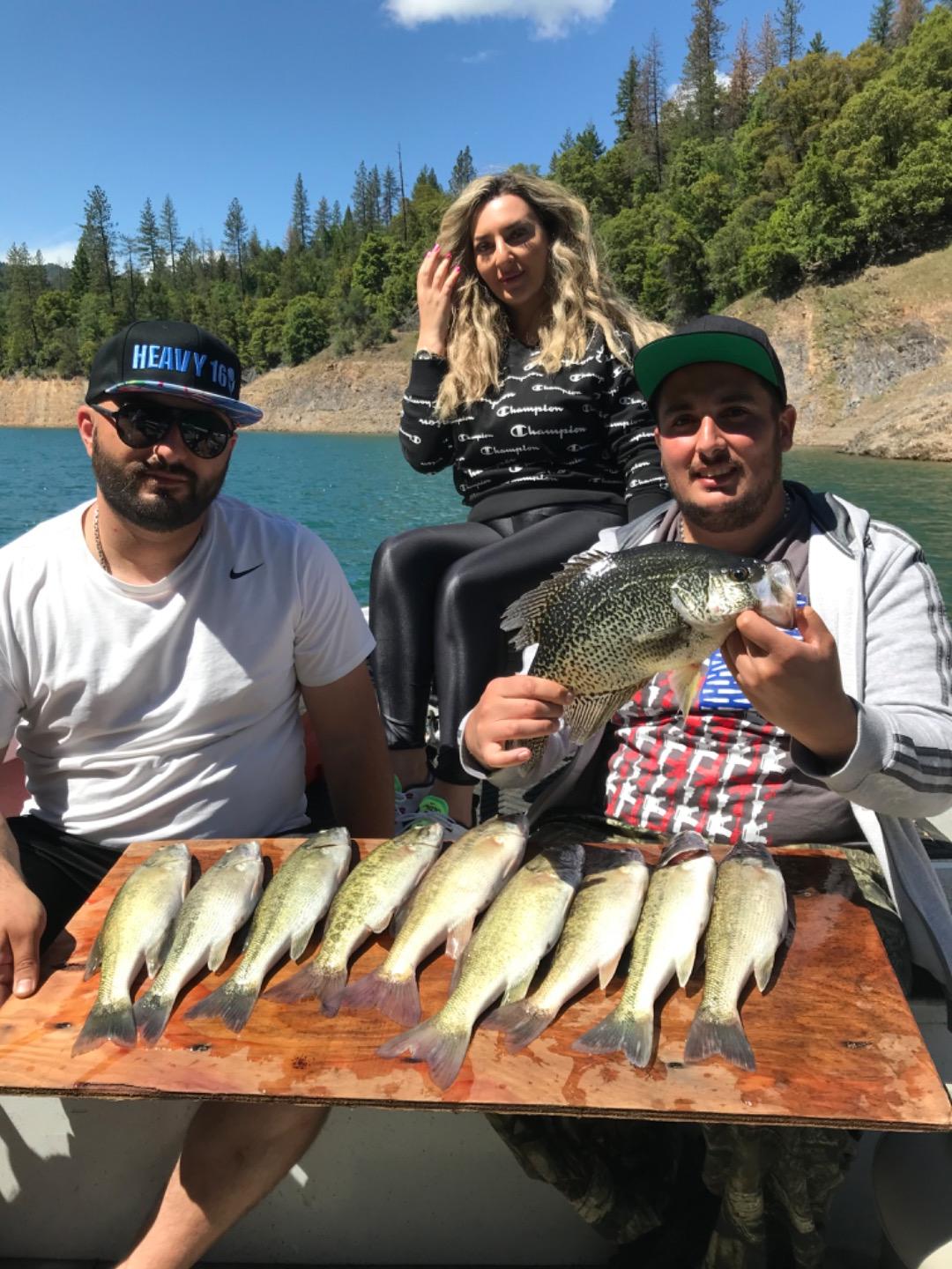 Bass fishing on Shasta lake
