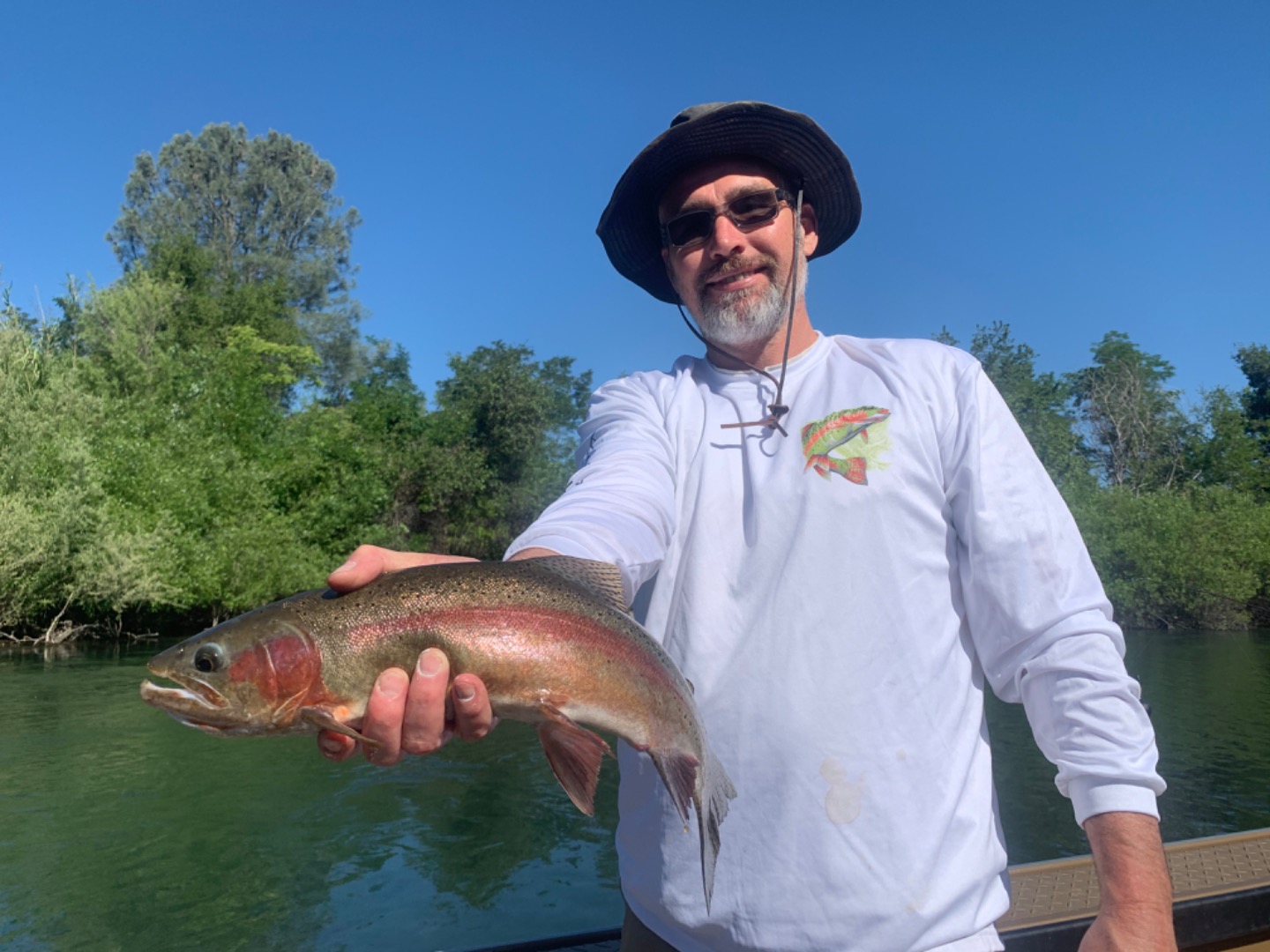 Trout fishing  on the Sacramento River 