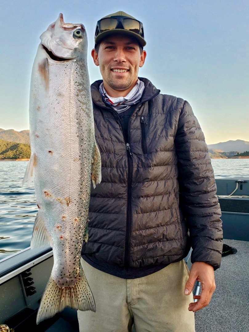Great day catching Shasta Lake trout!