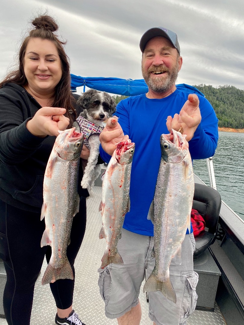 Limits style rainbow fishing on Shasta Lake!