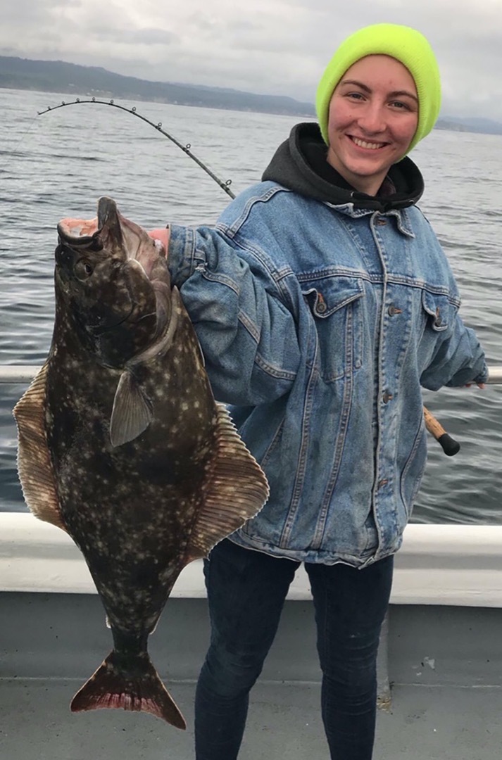 Pacific Halibut Flying Over The Rails 