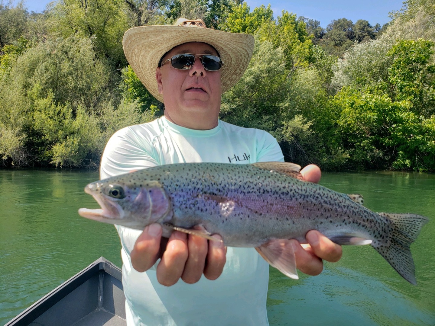 Trout fishing on the Sacramento River 