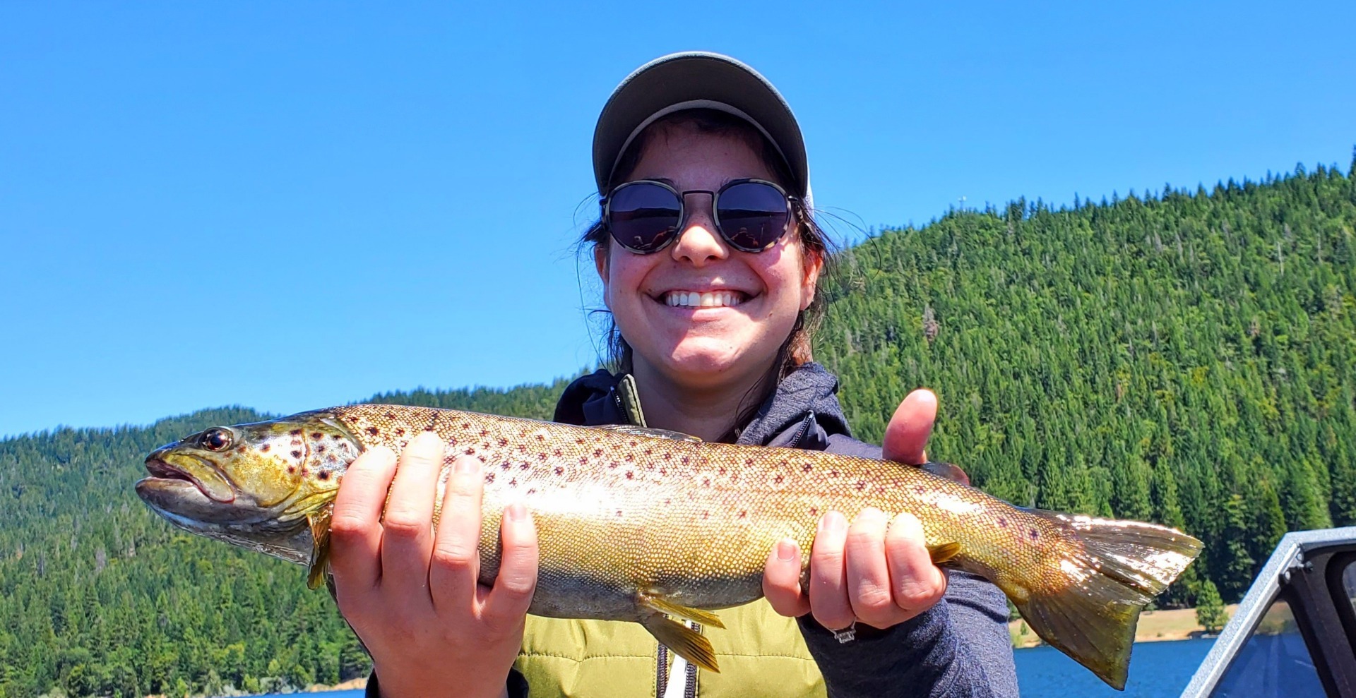 Brown and Rainbow Day on Lake Siskiyou 