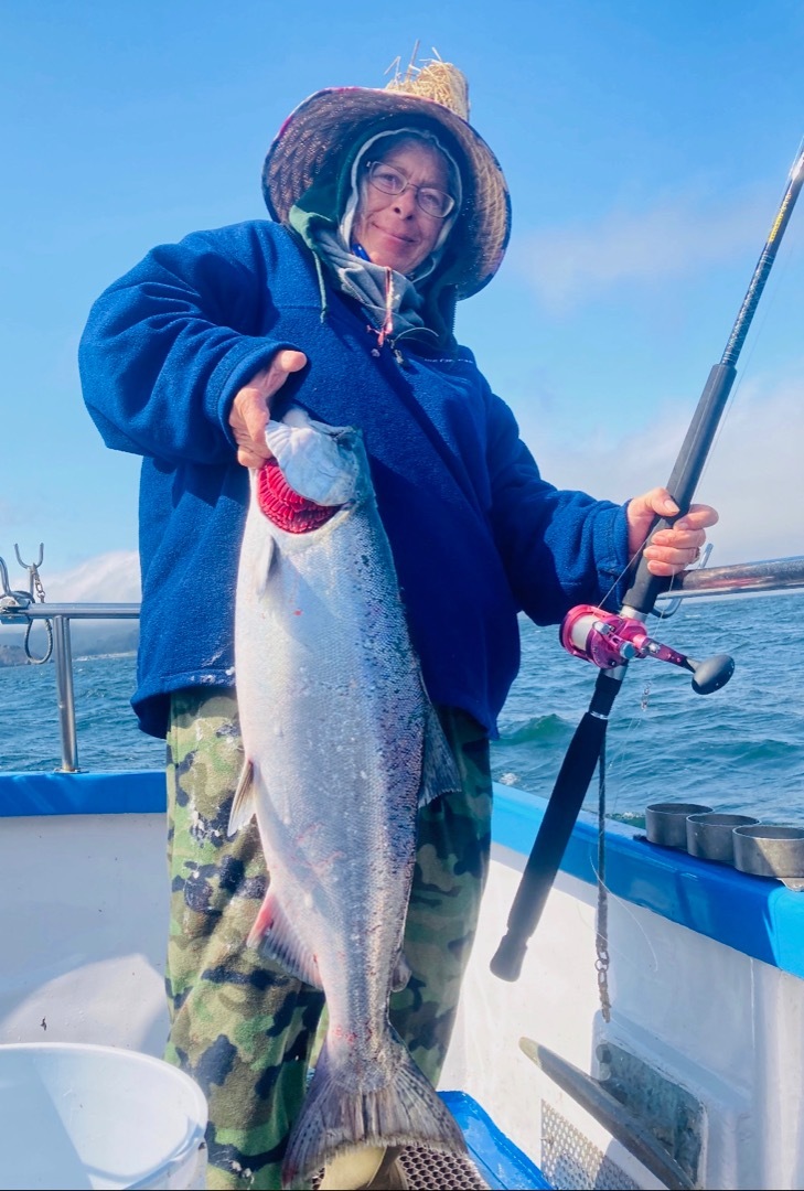 Salmon on the beach