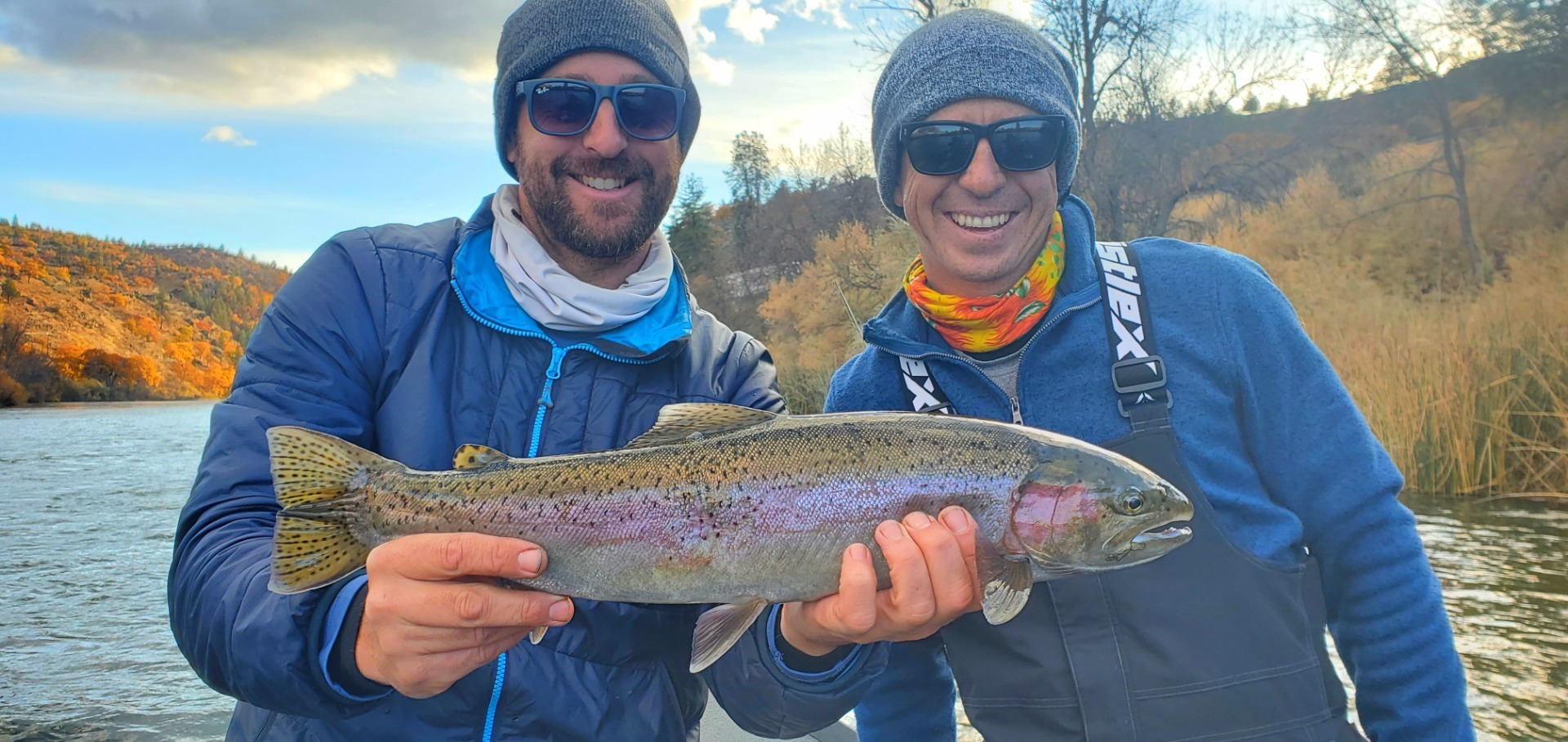 Fishing buddies making it happen on the Klamath river 