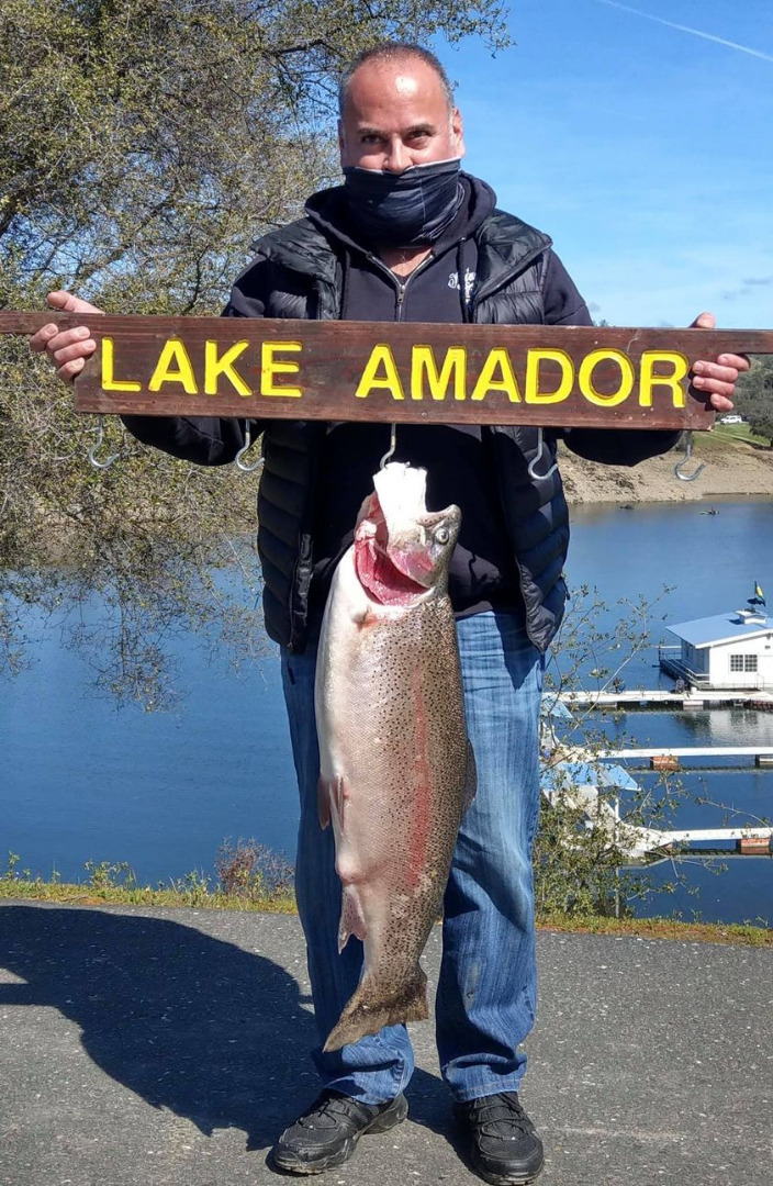 Angler sets new lake record with 19.96 pound rainbow trout at Lake