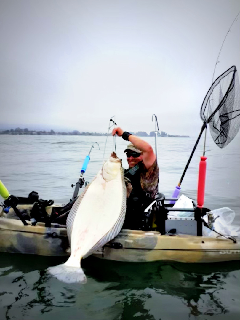 Kayak fisherman Aaron Treadway hauls in 39.95-pound halibut 