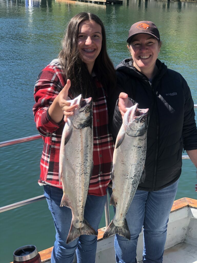 Salmon fishing was excellent this morning 
