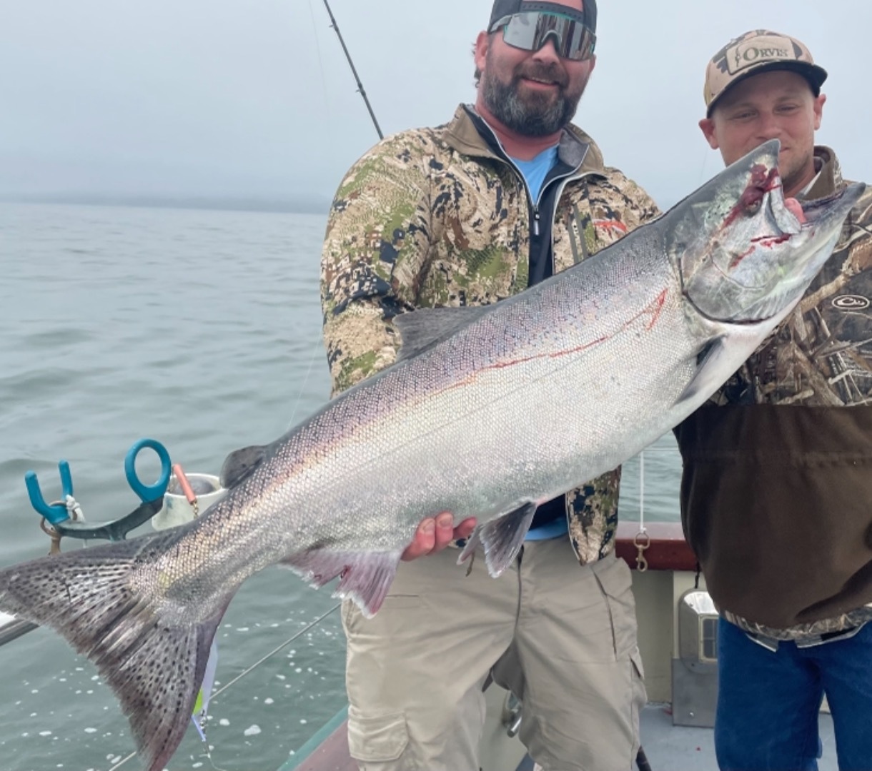 Lovely Martha checks in with salmon to 30lbs. 