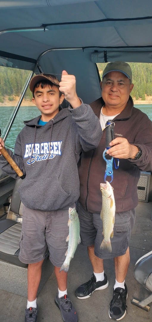Fantastic Father and Son day on McCloud Reservoir 