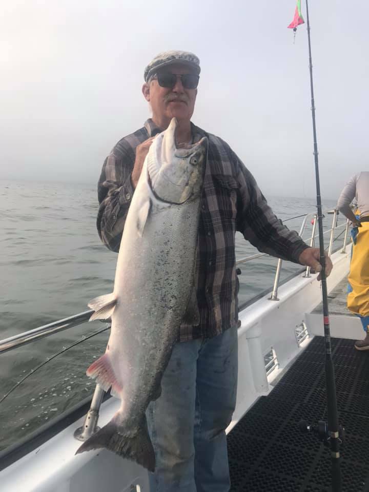 Our morning started off with action on the salmon