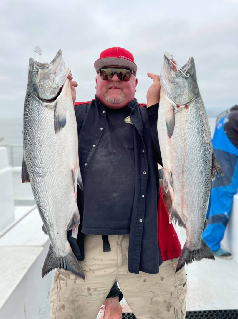 Salmon was back on the bite today