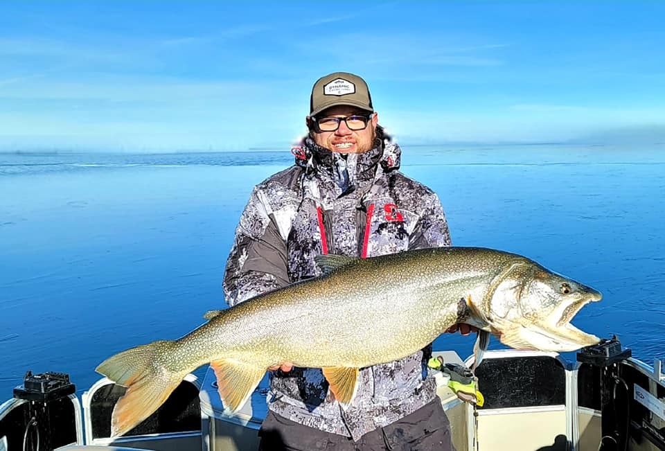 First lake trout of 2022 was a biggun!