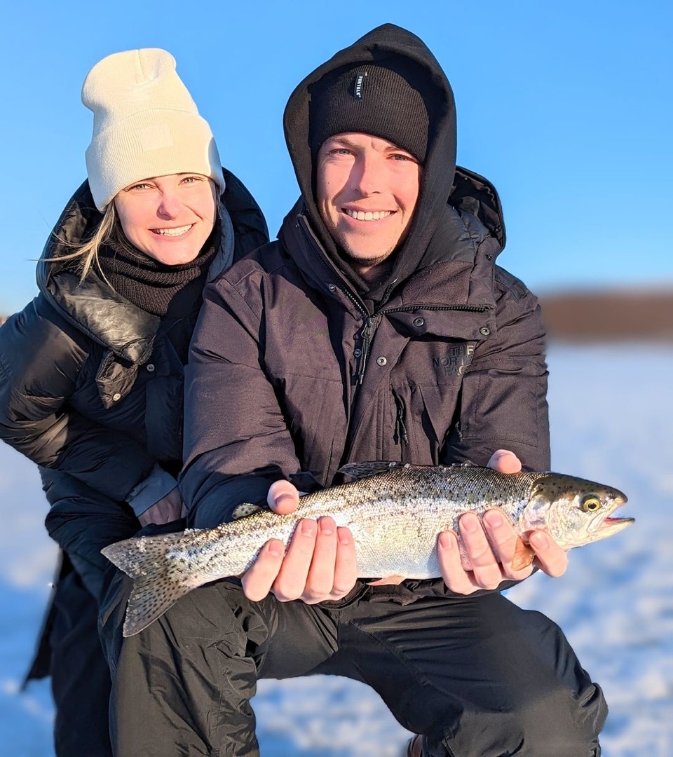 What a perfect birthday surprise to go ice fishing!