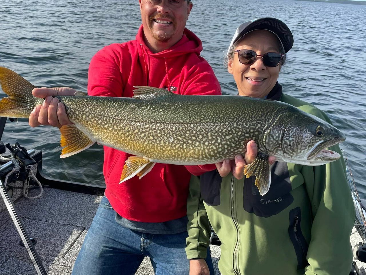 Lake Louise - Any day you hook 15 lake trout is a good day! - June