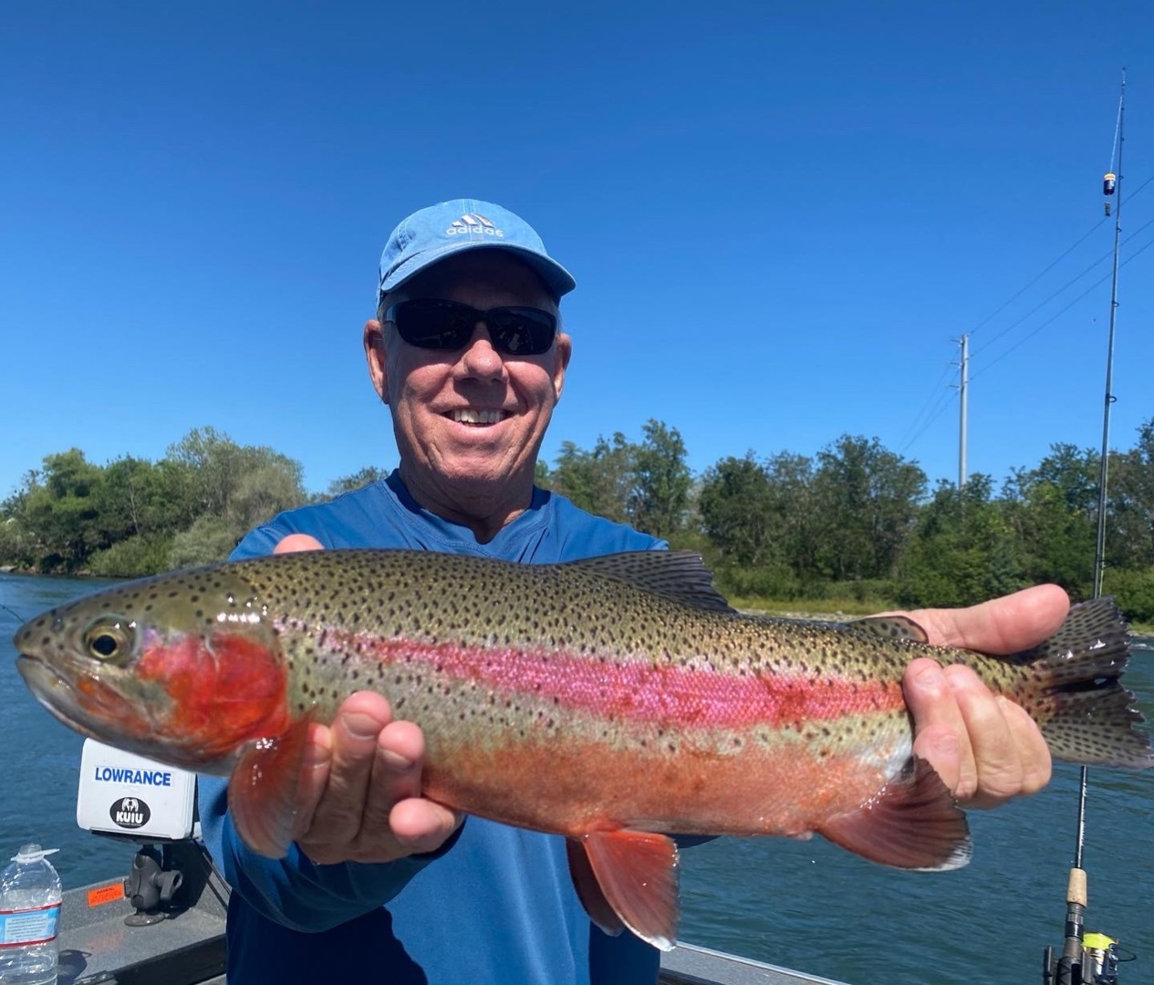 Beautiful wild rainbows on Redding's Sacramento River.