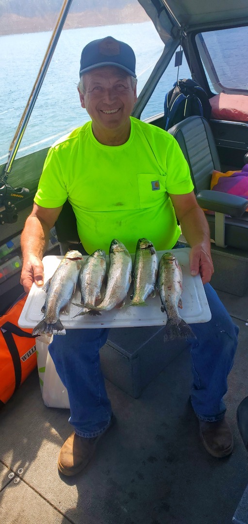 Shasta Lake weekend Trout bite did not labor at all