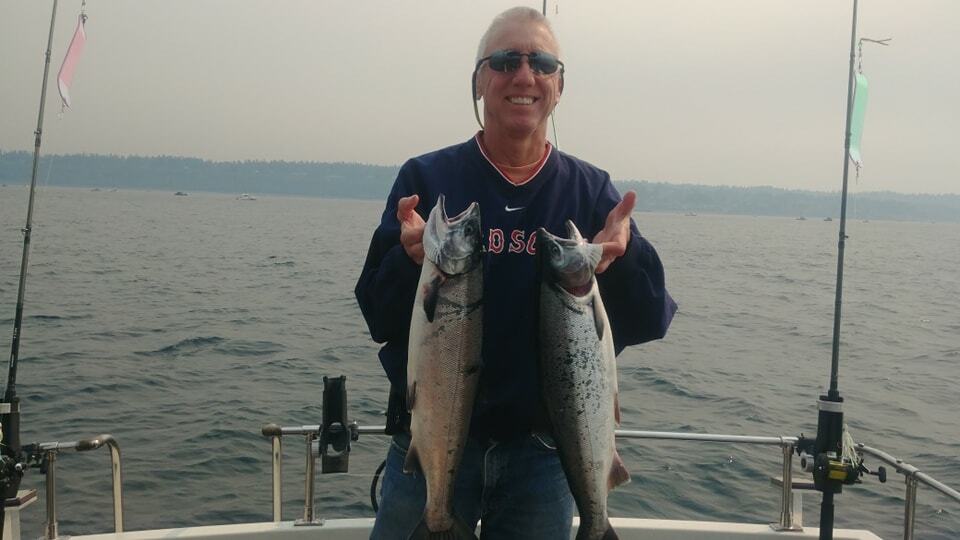 Fish Report Heading to the weigh in Edmonds coho salmon Derby