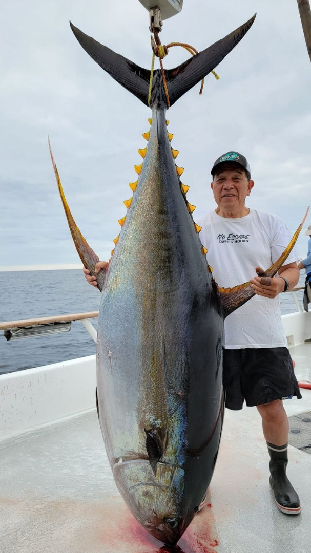 American Flag with Yellowfin Tuna, Island Vibes Sport Fishing