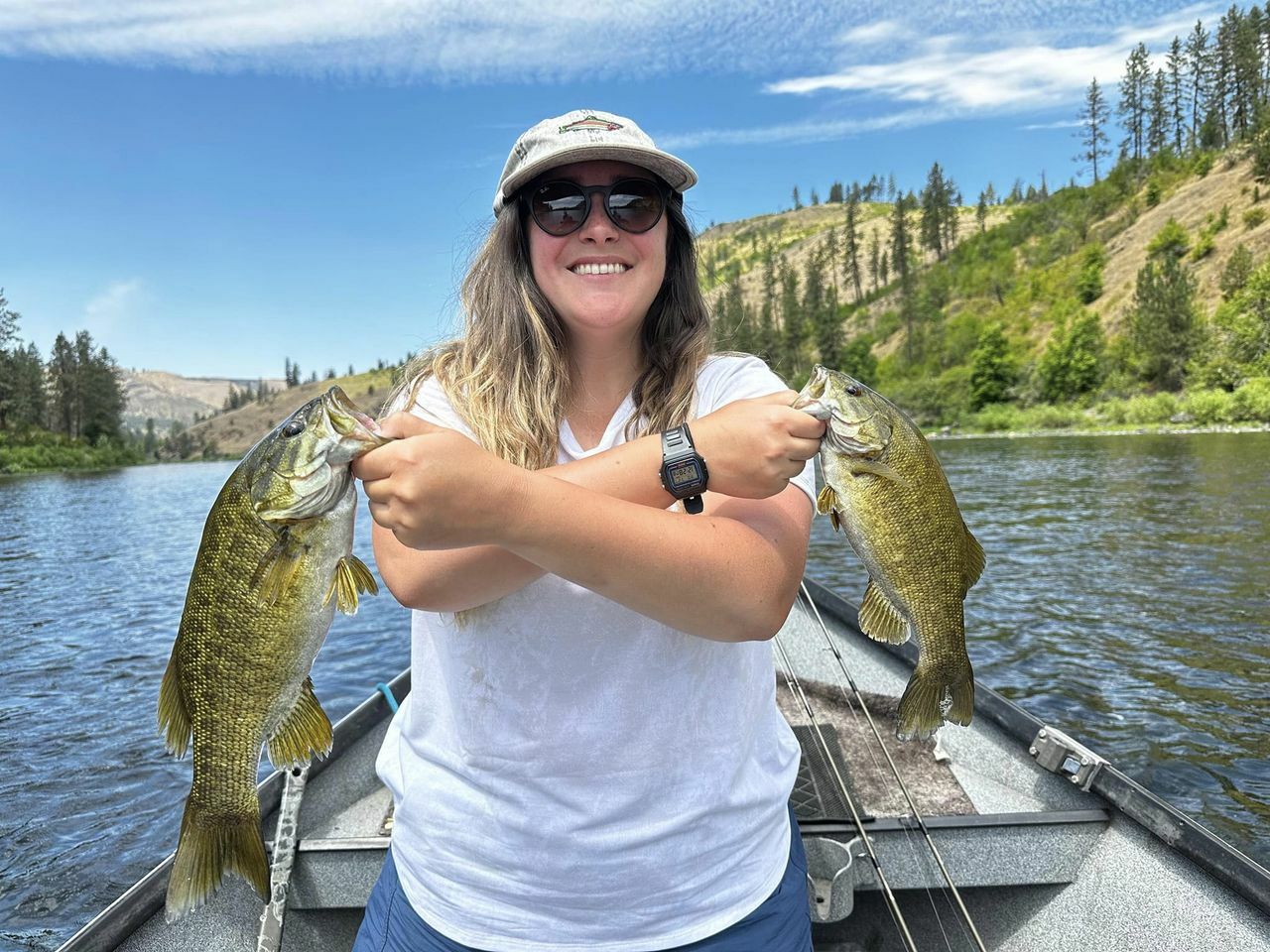 Smallmouth Bass fishing here on the Clearwater River in Idaho is always fun