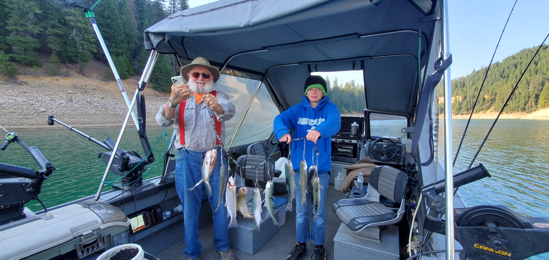 McCloud Reservoir on the bite 