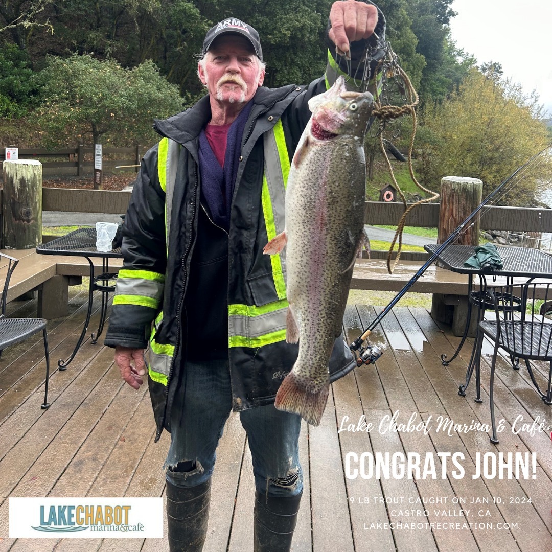 9 lb trout at Lake Chabot