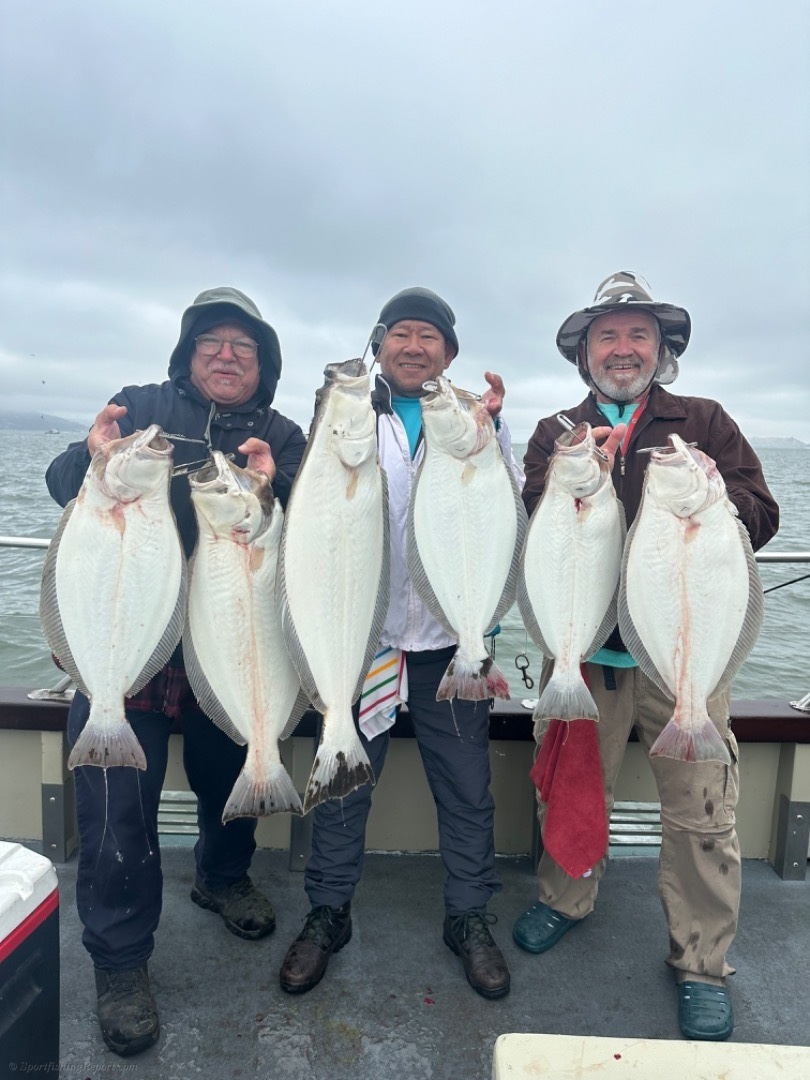 LIMITS OF HALIBUT & BASS BY 8:45am!!!