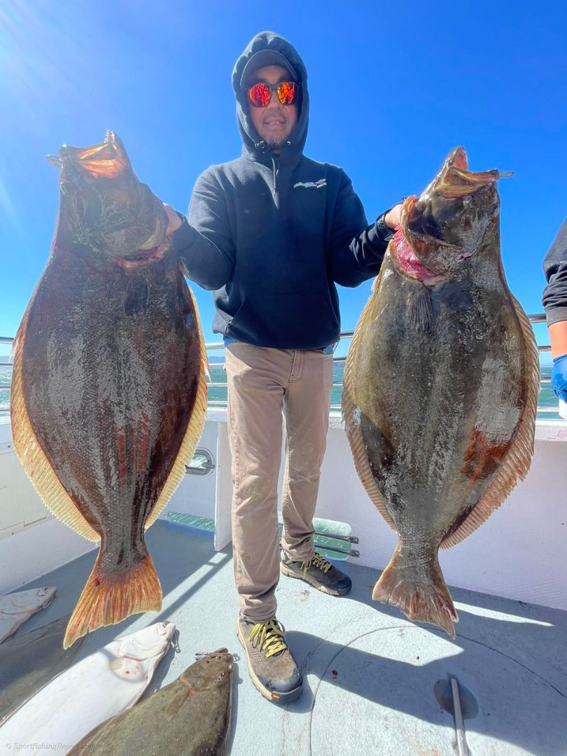 Some epic ocean halibut fishing today