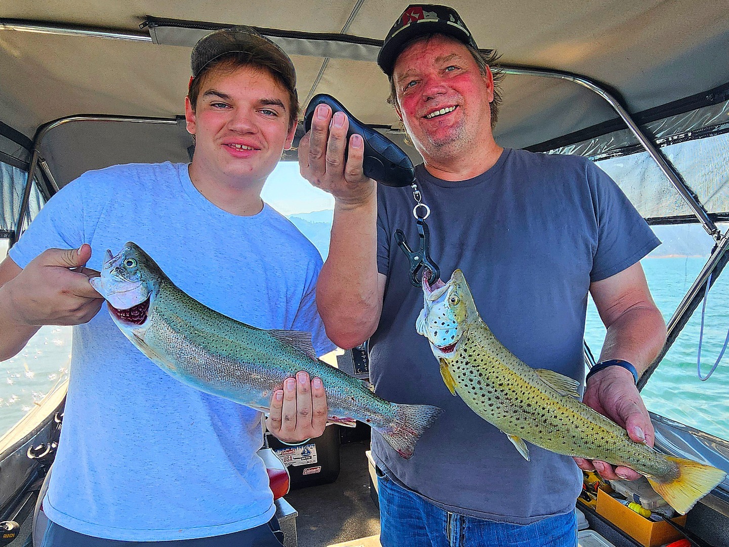 Shasta Lake Trout bite is steady eddy