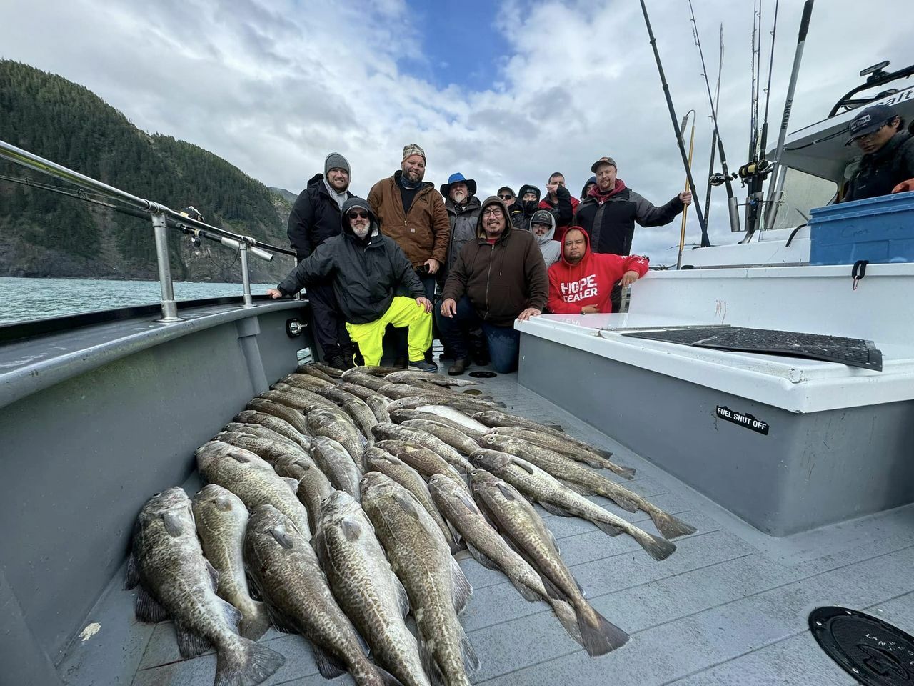 Awesome catch of Halibut, Rockfish, and Cod!