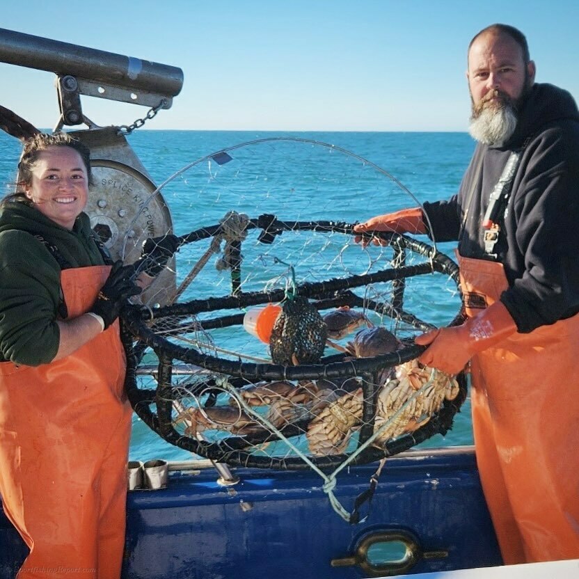 The crew is keeping the crab charters going!!