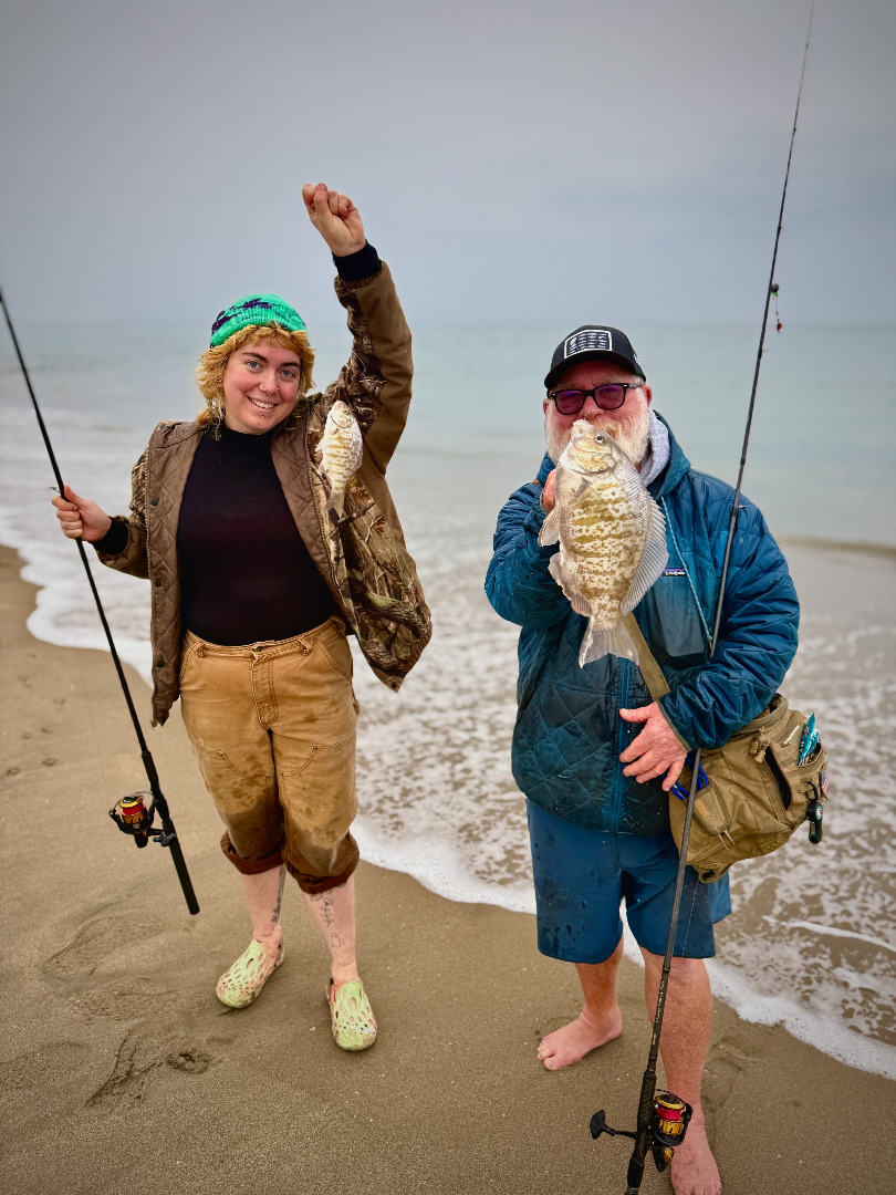 Mild weather, surfcasting success