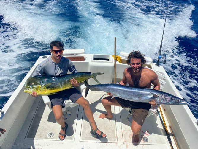 One 120 LB. Striped Marlin, One 30 LB. Dorado, and One 35 LB. Wahoo
