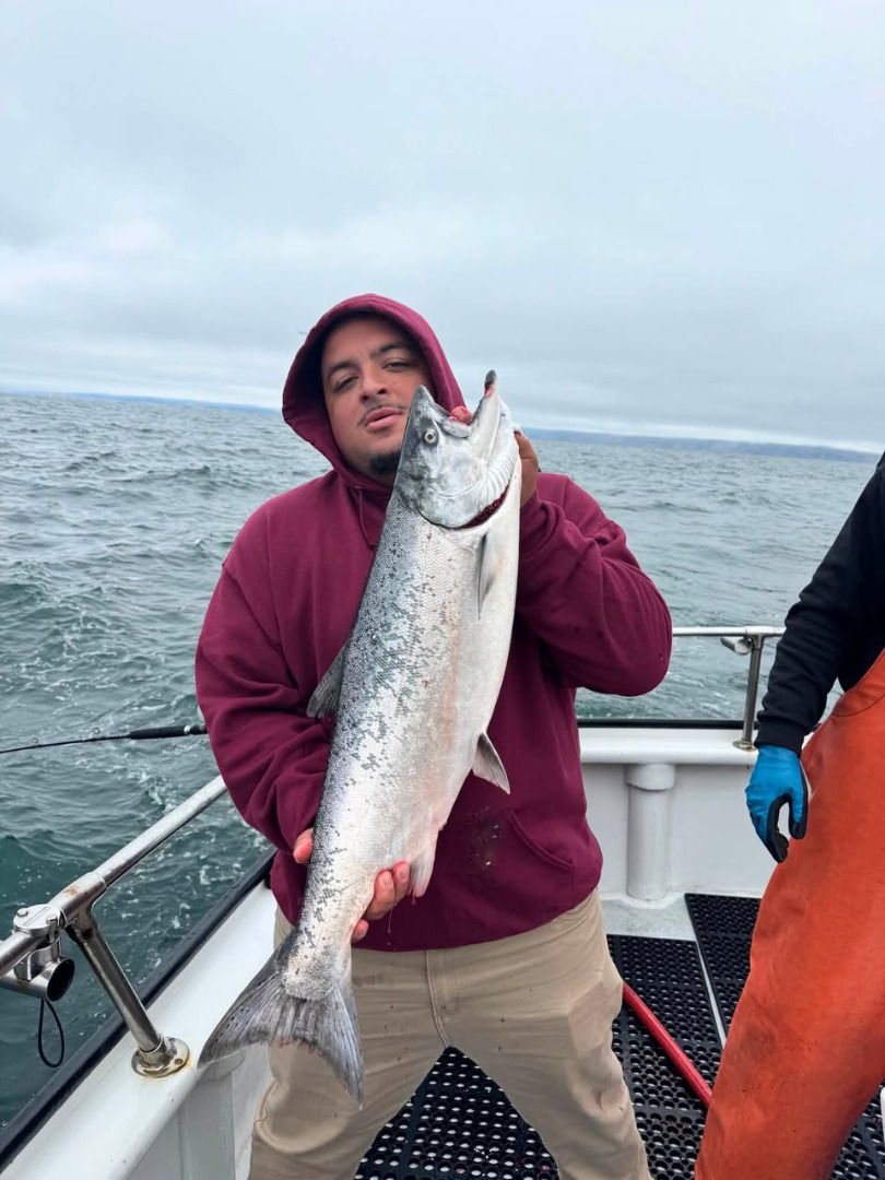 We made it out with a small group of salmon fishermen