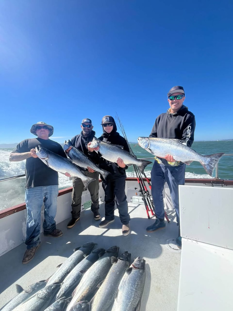 The boats combined for 34 salmon today to 25 pounds