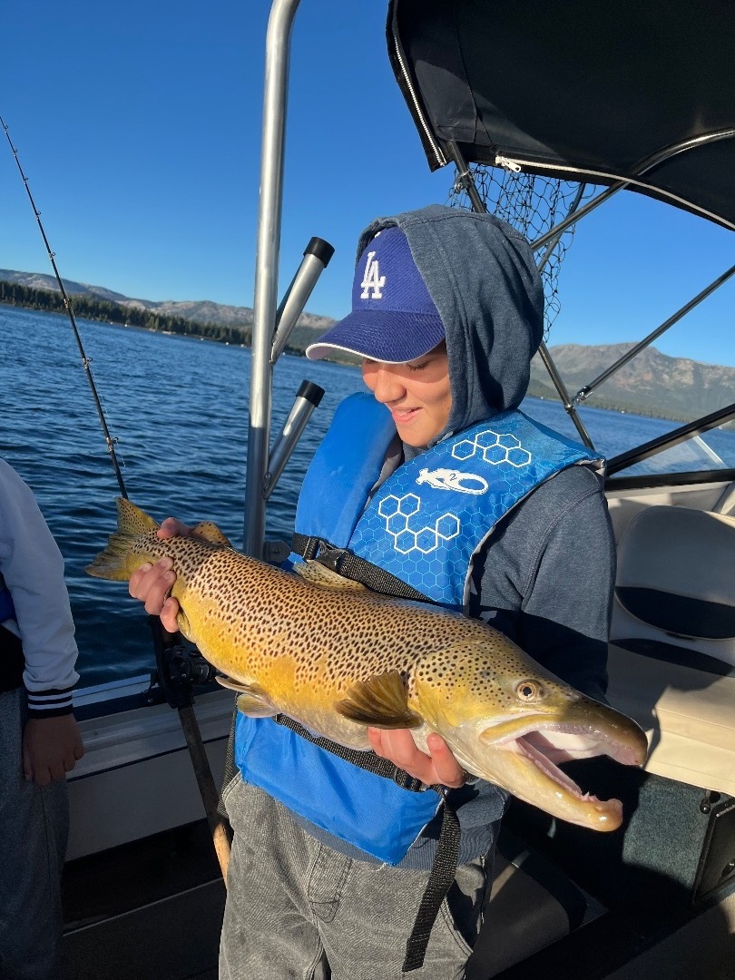 10.25 lb. Brown Trout on Lake Tahoe