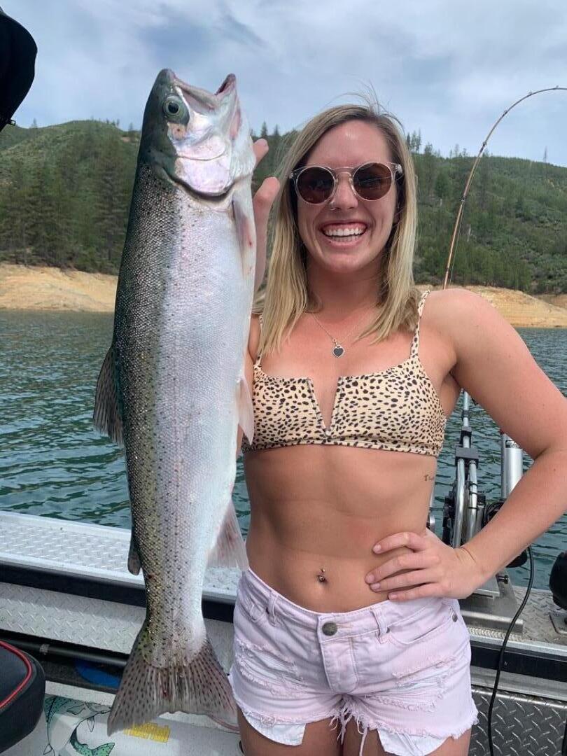 Big Rainbow Trout on Shasta Lake 